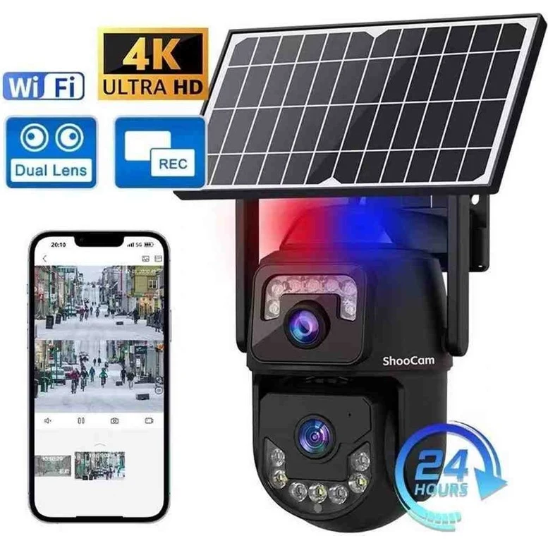 Wifi Solar Kamera Pulnix Plx -4014 Aov Teknolojisi 7/24 Kayıt V 380 App