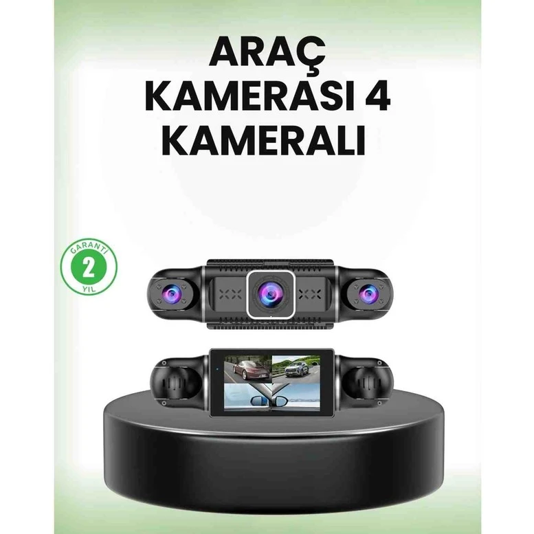 Pars 4 Kameralı Araç Içi Kamera 1080P Wifi Gece Görüşlü
