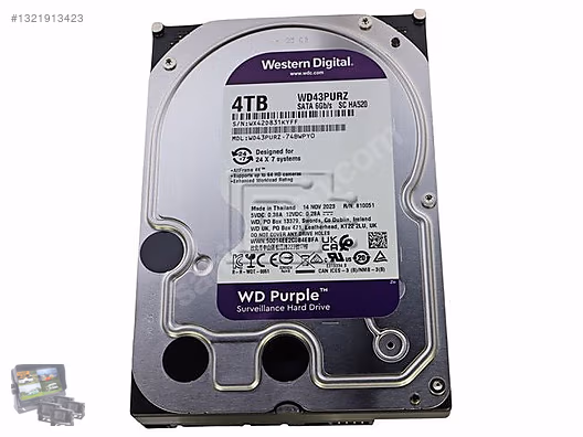 WD Purple 4 TB 3,5 İnç Güvenlik Diski