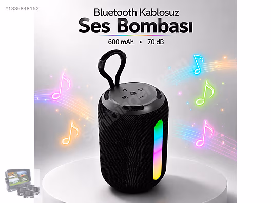 RGB Işıklı Taşınabilir Bluetooth Hoparlör
