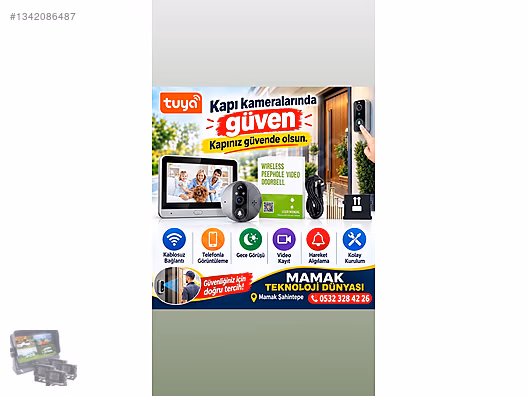 1080P Ekranlı Akıllı Kapı Dürbünü Kamerası