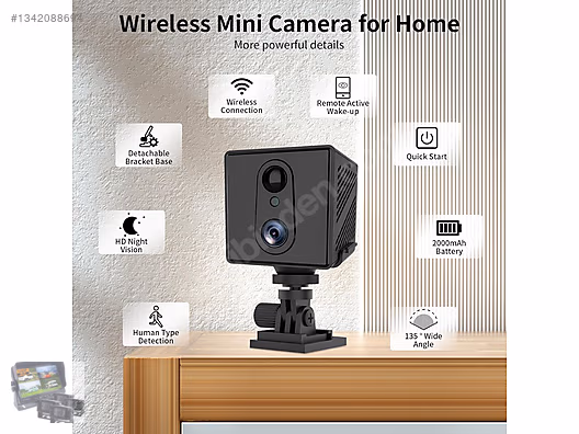 1080P Şarjlı Mini Wi-Fi Güvenlik Kamerası