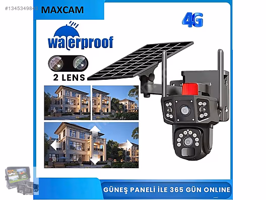 Çift Lensli 4G Solar Kamera – 12 Aylık SIM Paketli