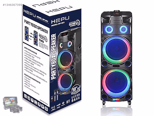Hepu HP-910 80 W RGB Partybox Hoparlör